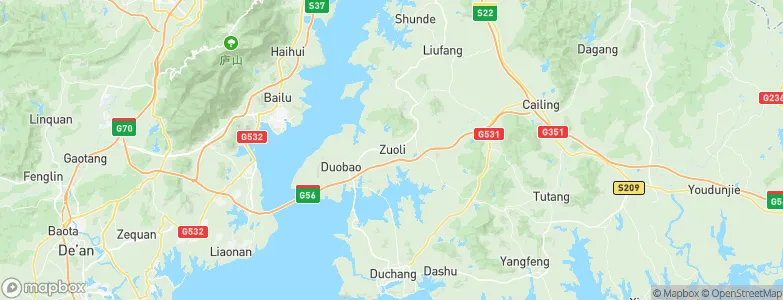 Zuoli, China Map
