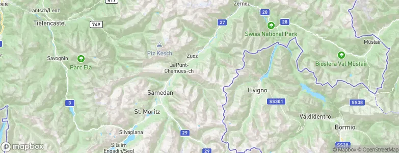 Zuoz, Switzerland Map