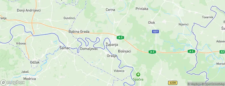 Županja, Croatia Map