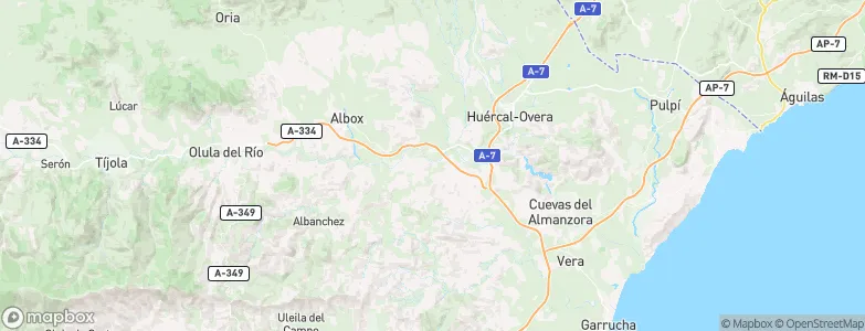 Zurgena, Spain Map