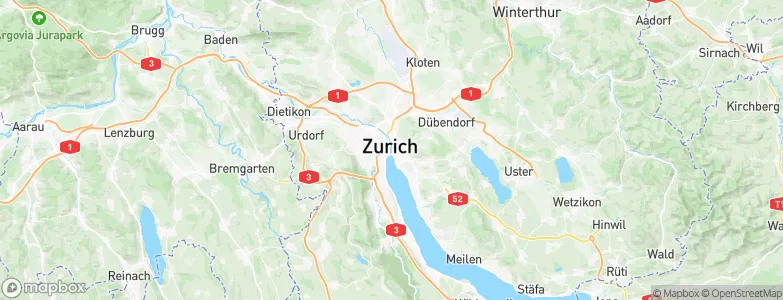 Zürich District, Switzerland Map