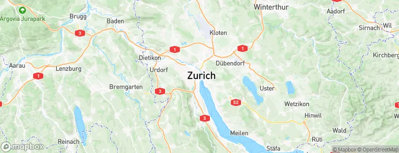 Zürich (Kreis 1) / City, Switzerland Map
