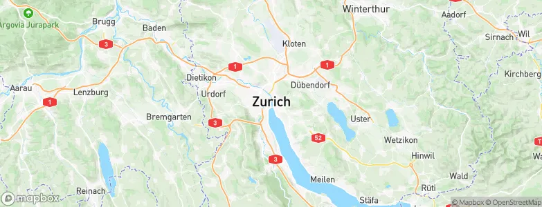 Zürich (Kreis 1) / Lindenhof, Switzerland Map