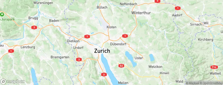 Zürich (Kreis 12) / Hirzenbach, Switzerland Map