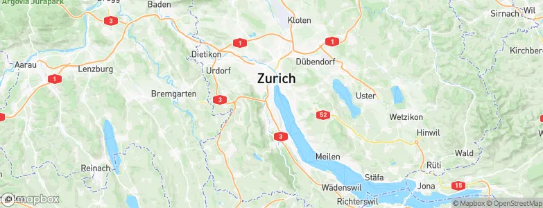 Zürich (Kreis 2) / Wollishofen, Switzerland Map