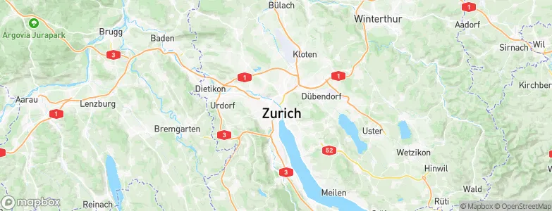 Zürich (Kreis 5) / Gewerbeschule, Switzerland Map
