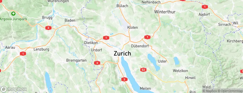 Zürich (Kreis 6) / Unterstrass, Switzerland Map