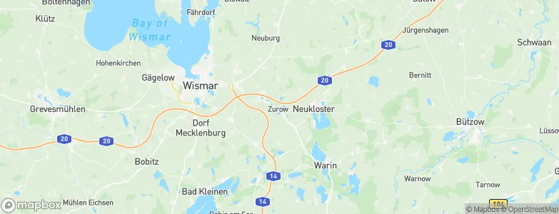 Zurow, Germany Map