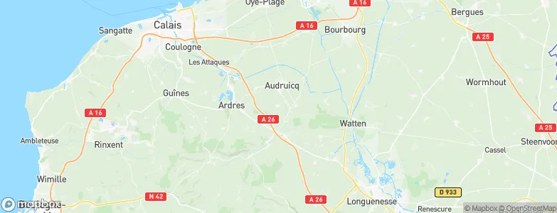 Zutkerque, France Map
