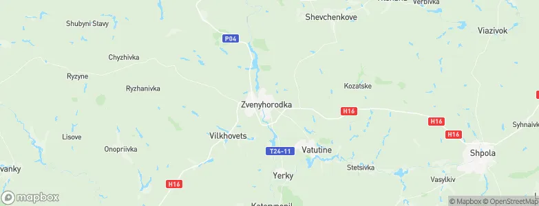 Zvenyhorodka, Ukraine Map