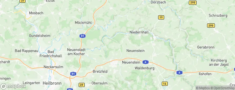 Zweiflingen, Germany Map