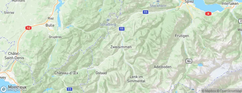 Zweisimmen, Switzerland Map