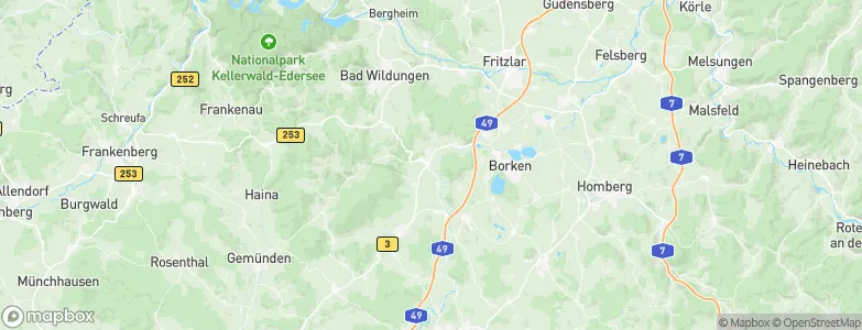 Zwesten, Germany Map