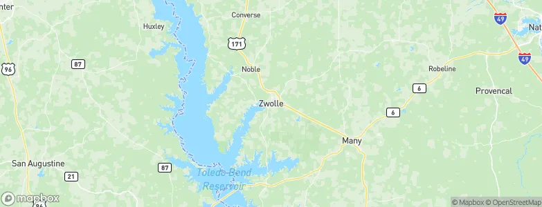 Zwolle, United States Map