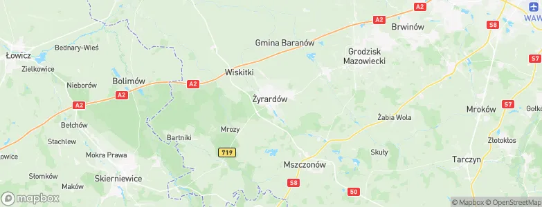 Żyrardów, Poland Map