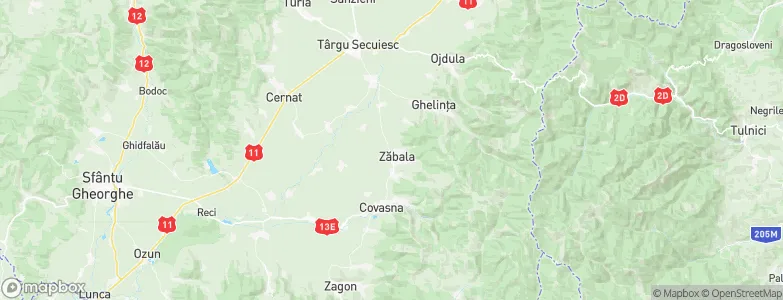 Zăbala, Romania Map