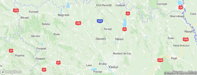 Zăpodeni, Romania Map