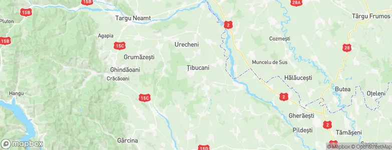 Ţibucani, Romania Map